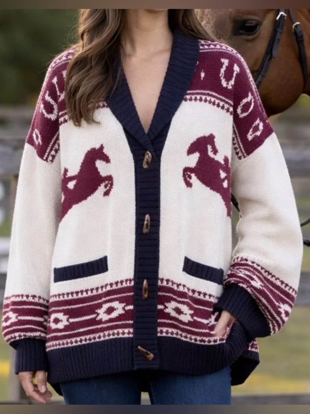 Altar’d State Bonnie Horse Cardigan 🐎